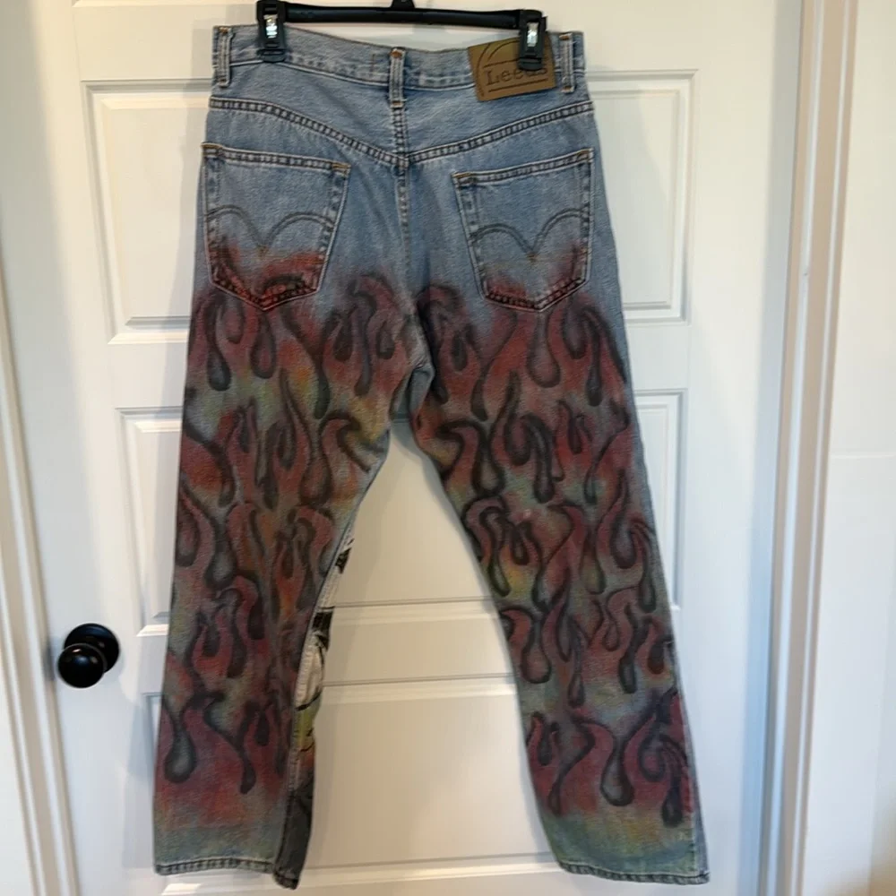 Airbrushed ghost rider Denim Jeans 31